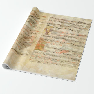 Papier Cadeau Musique de Noël illuminée