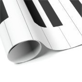 PAPIER CADEAU MUSIQUE DE PIANO (Coin rond)