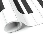 PAPIER CADEAU MUSIQUE DE PIANO (Coin rond)