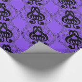 Papier Cadeau Musique d'image miroir violet (Coin)