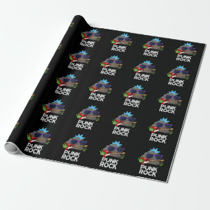 Papier Cadeau Musique drôle de Rock Punk Pun BG sombre