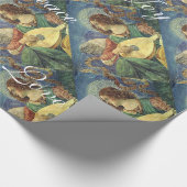 PAPIER CADEAU MUSIQUE FABRIQUANT DES ANGELS NOËL, JOYER L'AMOUR  (Coin)