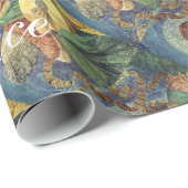 PAPIER CADEAU MUSIQUE FABRIQUANT DES ANGELS NOËL, JOYER L'AMOUR  (Coin rond)