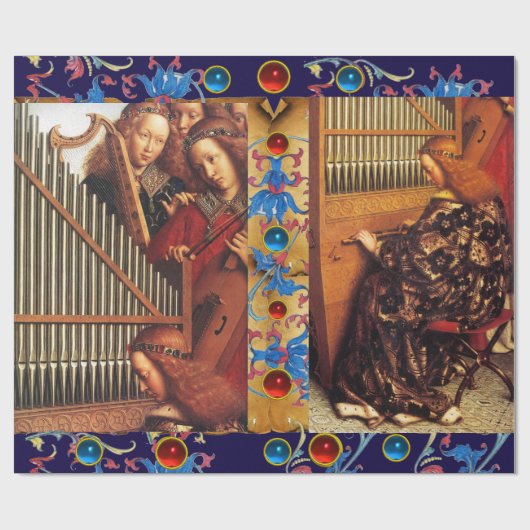 PAPIER CADEAU MUSIQUE FABRIQUANT DES ANGES PARCHEMENT FLORAL DE (Plat)