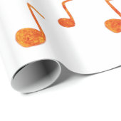 Papier Cadeau Musique, Golden Notes (Coin rond)