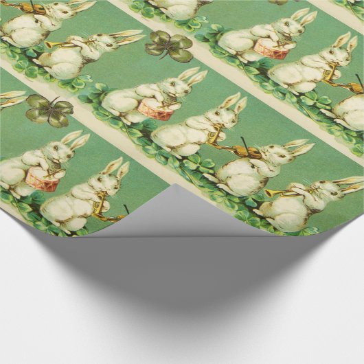 Papier Cadeau Musique Making Rabbits /St Patrick's Day Orchestra (Coin)