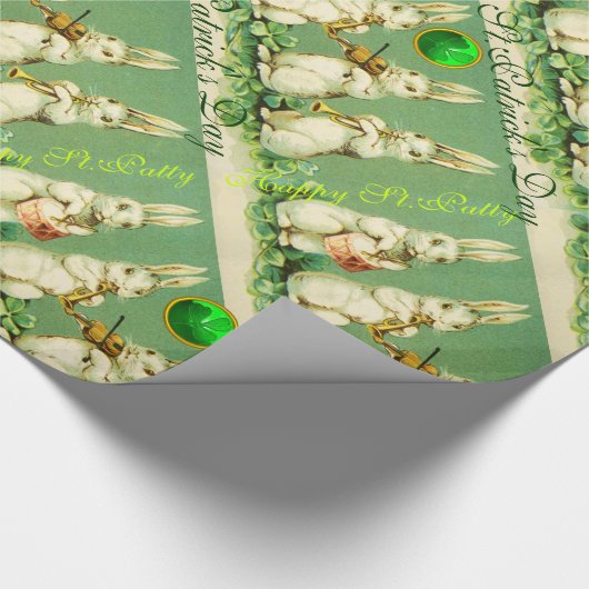 Papier Cadeau Musique Making Rabbits /St Patrick's Day Orchestra (Coin)