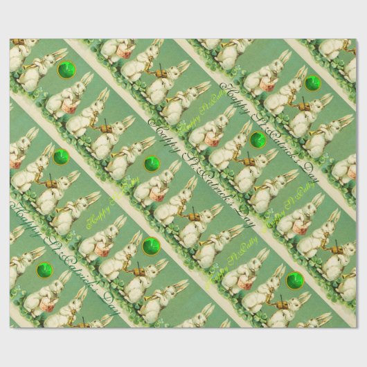Papier Cadeau Musique Making Rabbits /St Patrick's Day Orchestra (Plat)