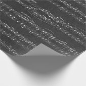 Papier Cadeau Musique Noire Note Partition Musique Chanson Piano (Coin)