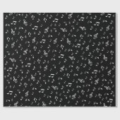 Papier Cadeau musique, note, clef, bande, symbole, brillant, élé (Plat)