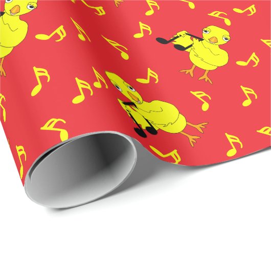 Papier Cadeau Musique Note Motif (Coin rond)
