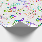 Papier Cadeau Musique, notes musicales (Coin)