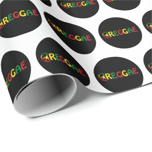 Papier Cadeau Musique reggae (Coin rond)