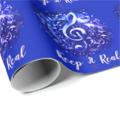 PAPIER CADEAU MUSIQUE - RESTEZ VRAI (Coin rond)