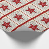 Papier Cadeau Musique rouge personnalisée de chant de Noël (Coin)