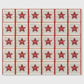 Papier Cadeau Musique rouge personnalisée de chant de Noël (Plat)