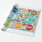 Papier Cadeau Mustache M. Hipster Retro Photo personnalisée (Déroulé)