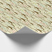 Papier Cadeau Mustache motif, style rétro 4 (Coin)