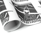 Papier Cadeau Mustang P-51 (Coin rond)