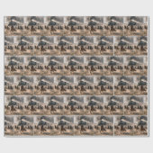 Papier Cadeau Mustangs sauvages courant le long d'un train vinta (Plat)