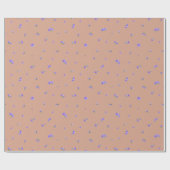 Papier Cadeau Muted Apricot Balloon Flower Floral Pattern (Plat)
