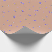 Papier Cadeau Muted Apricot Balloon Flower Floral Pattern (Coin)