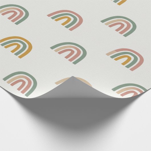 Papier Cadeau Muted boho rainbow scandi pattern  (Coin)