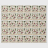 Papier Cadeau Muted Floral Butterfly (Plat)