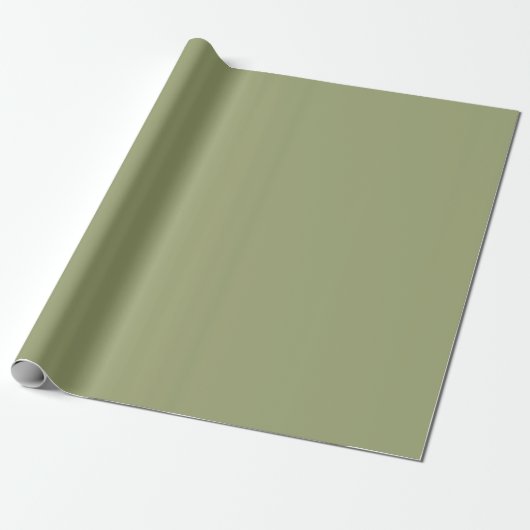 Papier Cadeau Muted Moss Green Color (Déroulé)