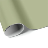 Papier Cadeau Muted Moss Green Color (Coin rond)