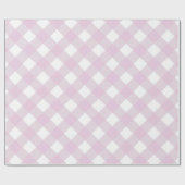 Papier Cadeau muted pastel pink white gingham plaid print (Plat)
