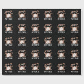 Papier Cadeau Mutt-stache Funny Chien Mustache Pun Dark BG (Plat)