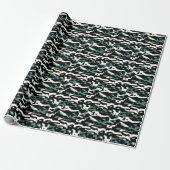 Papier Cadeau MVB Cameo Masculine Vert 2 Design (Déroulé)