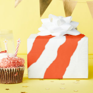 Papier Cadeau MVB Tiger Stripes Design - Orange et blanc