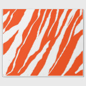 Papier Cadeau MVB Tiger Stripes Design - Orange et blanc (Plat)
