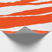 Papier Cadeau MVB Tiger Stripes Design - Orange et blanc (Coin)
