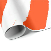 Papier Cadeau MVB Tiger Stripes Design - Orange et blanc (Coin rond)