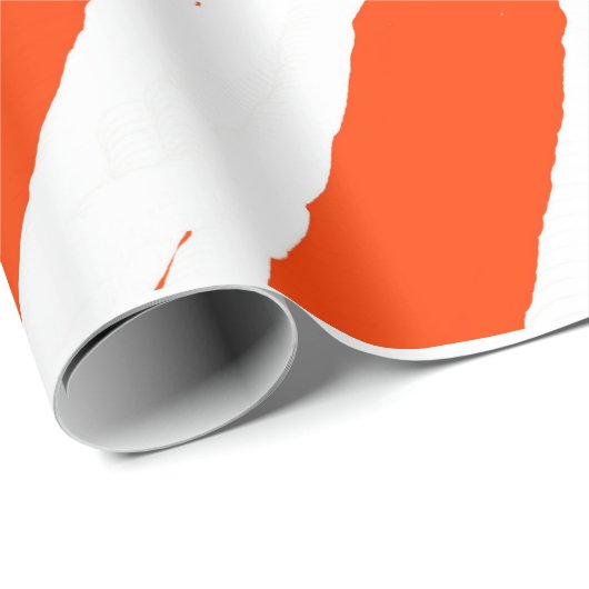 Papier Cadeau MVB Tiger Stripes Design - Orange et blanc (Coin rond)