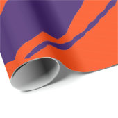 Papier Cadeau MVB Tiger Stripes Design- Orange & Violet (Coin rond)