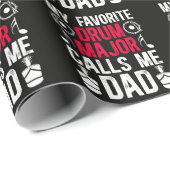Papier Cadeau My Favorite Drum Major Dad Of A Drum (Coin rond)