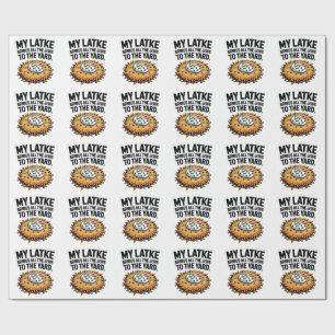 Papier Cadeau My Latke Amène tous les Juifs à l'Hanoukka du tria