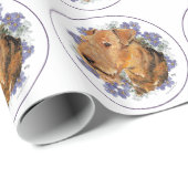 Papier Cadeau Myosotis Airedale (Coin rond)