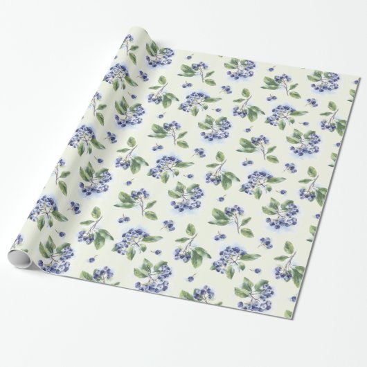 Papier Cadeau Myrtilles (Déroulé)