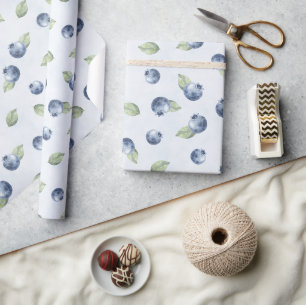 Papier Cadeau Myrtilles Fruit Anniversaire