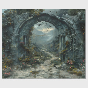 Papier Cadeau Mystère Arc Vampirecore Halloween Gothique