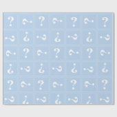 Papier Cadeau Mystère bleu bébé (Plat)