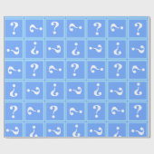 Papier Cadeau Mystère bleu ciel (Plat)