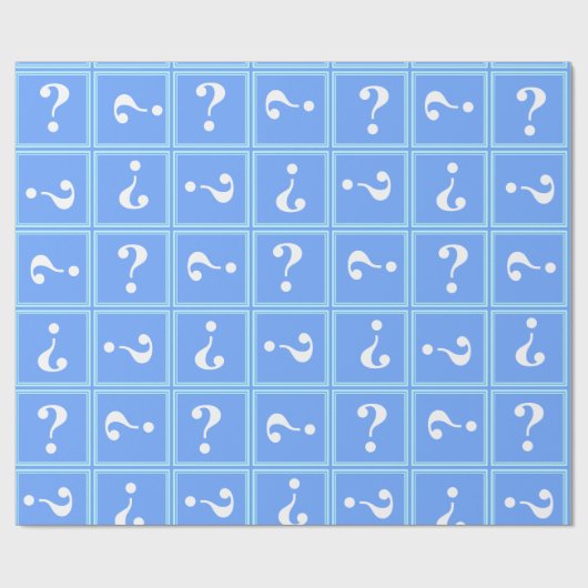 Papier Cadeau Mystère bleu ciel (Plat)