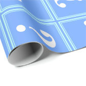 Papier Cadeau Mystère bleu ciel (Coin rond)