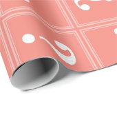 Papier Cadeau Mystère corail (Coin rond)